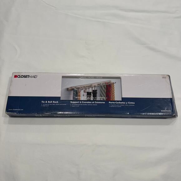 Closetmaid 38053 Nickel Tie & Belt Rack 14 Hooks Wall Mount NIB - Picture 2 of 6